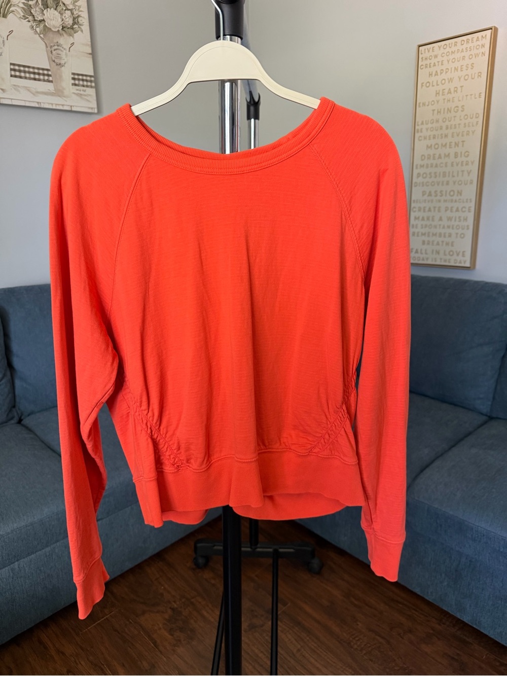Athleta Coral Long-Sleeve Pullover Sweatshirt